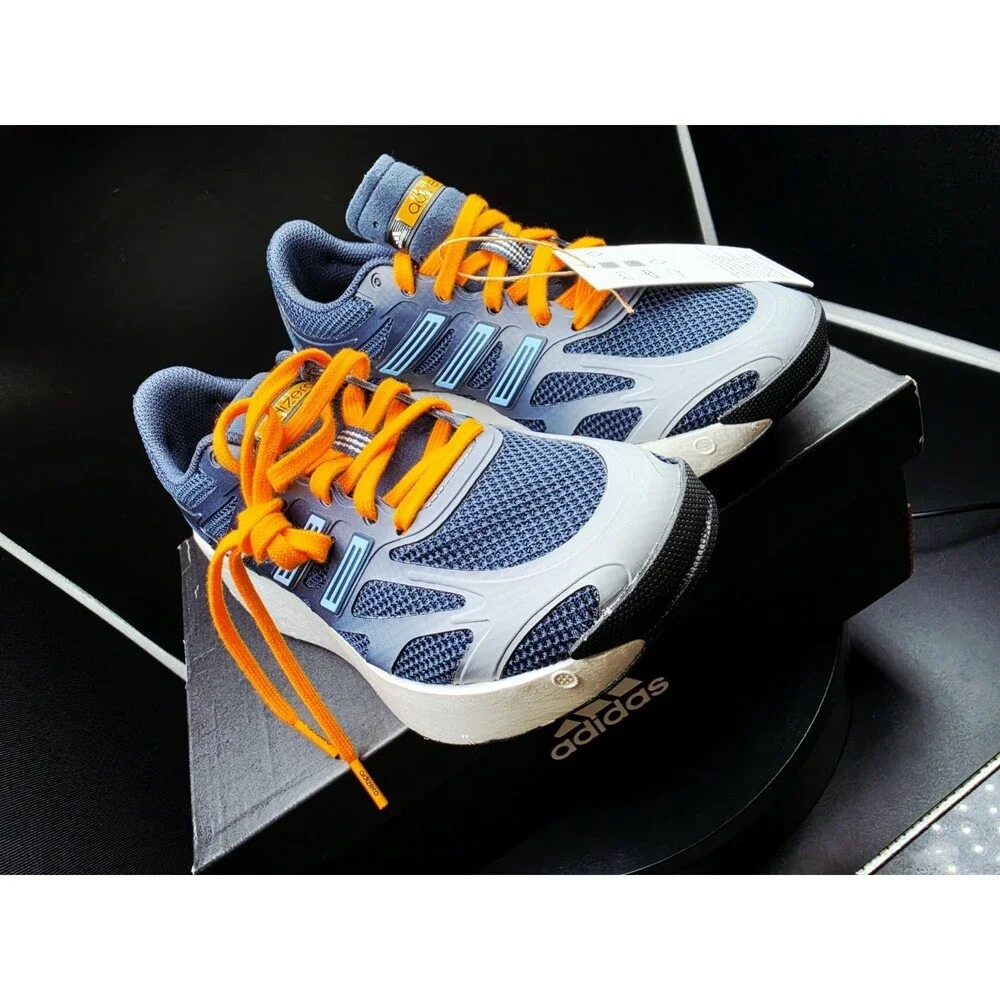 adidas Adizero Aruku J Unisex Kids Mesh Low Top Blue/Orange US 4 Youth/5.5 Women
